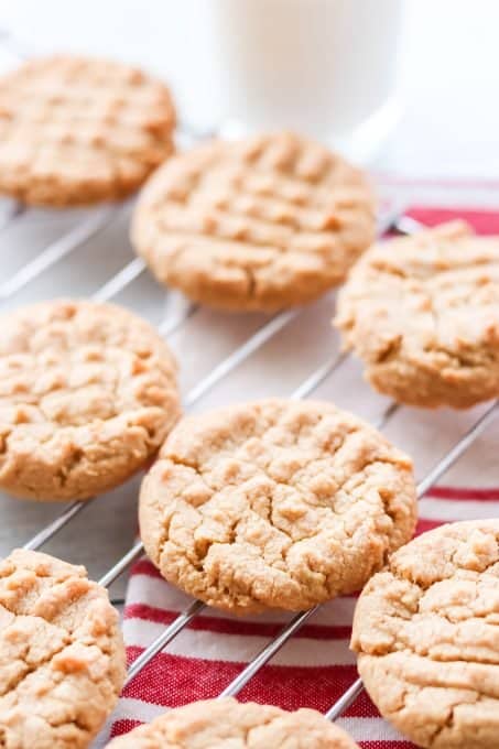 Cookies made with peanut butter.