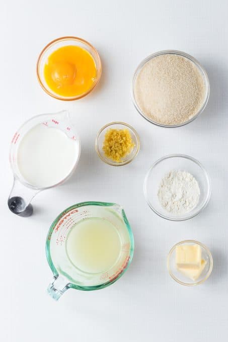 Ingredients for Lemon Pudding Cake