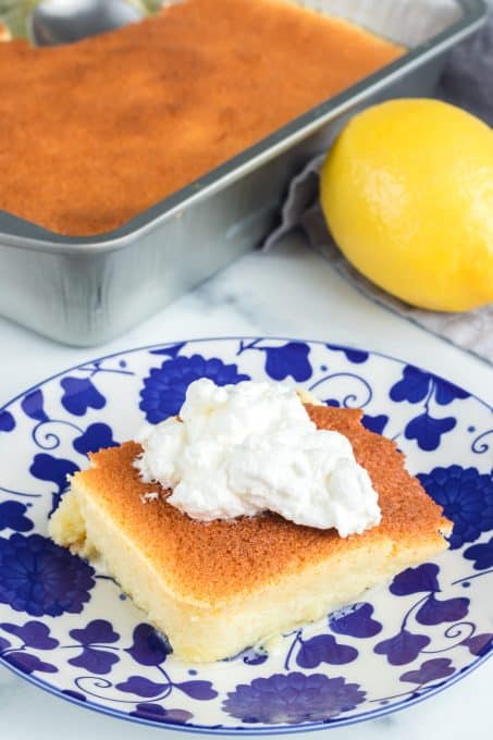 An easy lemon pudding cake dessert.