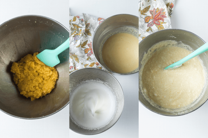 Process steps for Lemon Pudding Cake