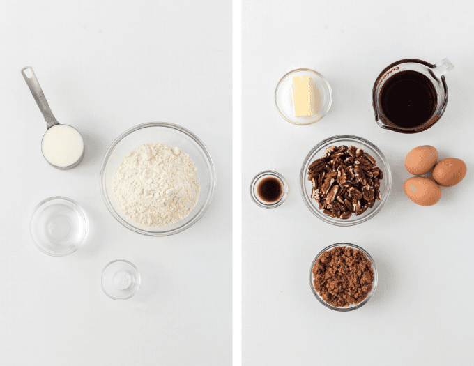 Pecan Pie filling ingredients.