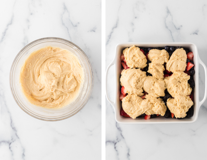 Second set of process photos for Berry Cobbler.