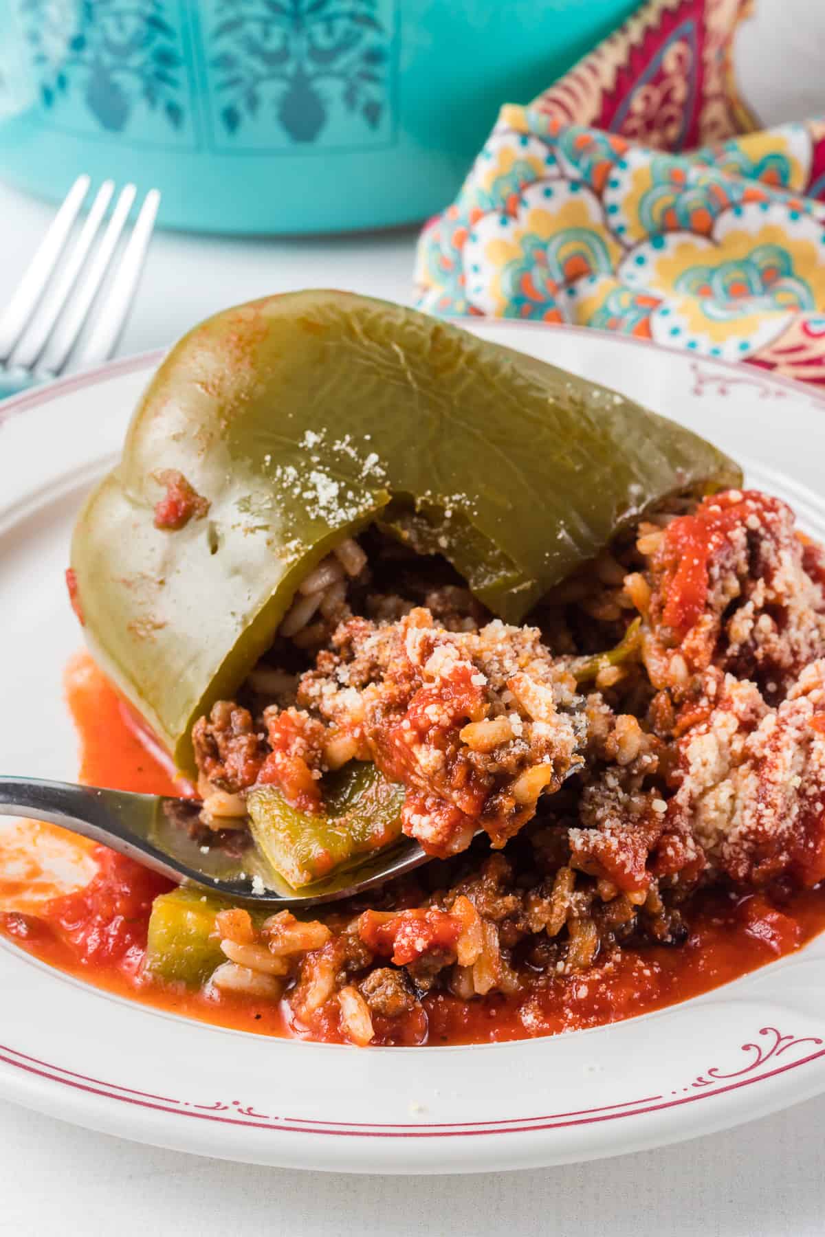 Baked Stuffed Green Peppers | 365 Days of Baking and More Baked Stuffed Green Peppers | 365 Days of Baking and More