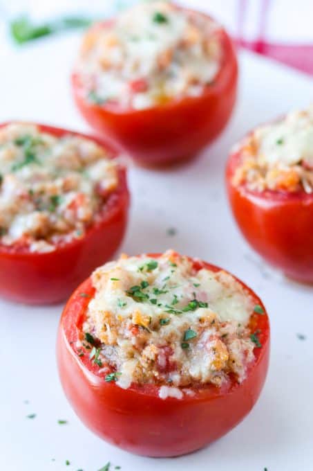 A great and easy side dish and a perfect way to use tomatoes.