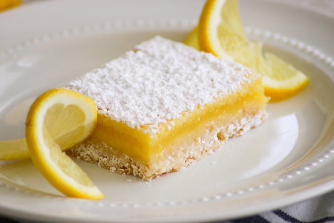 Easy Lemon Bar slice.
