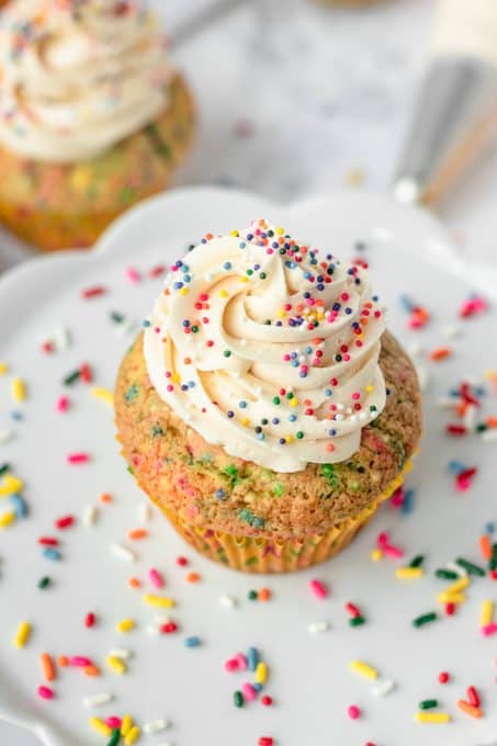 Birthday Cupcakes with Sprinkles