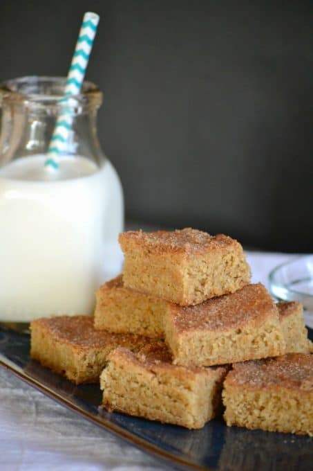 The great taste of a cinnamon-sugary Snickerdoodle in a chewy bar form. These will make a great ending to your next get together.