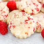 Raspberries and a bunch of Easy Raspberry Cream Cheese Scones.