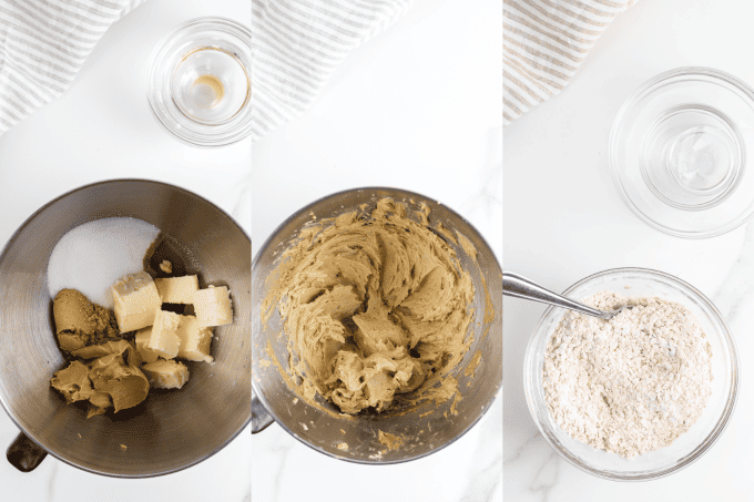 Peanut Butter Sandwich Cookies first set of process photos.