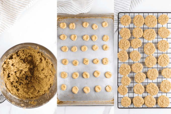 Peanut Butter Sandwich Cookies second set of process photos.