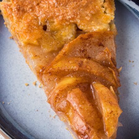 Cinnamon Sugar pears in a cornmeal galette crust.