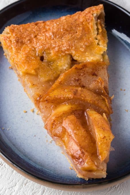 Cinnamon Sugar pears in a cornmeal galette crust.