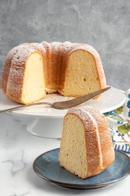 A slice of a Maple Bundt Cake