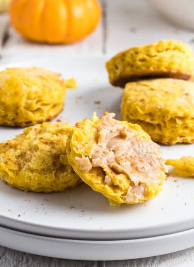 Pumpkin Biscuits with Cinnamon Honey Butter