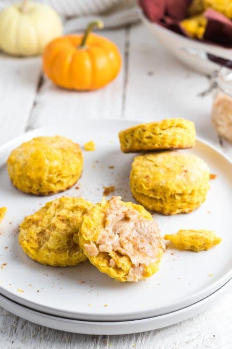 Pumpkin Biscuits with Cinnamon Honey Butter