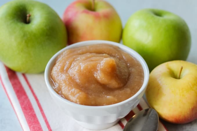 Applesauce baked in the oven.