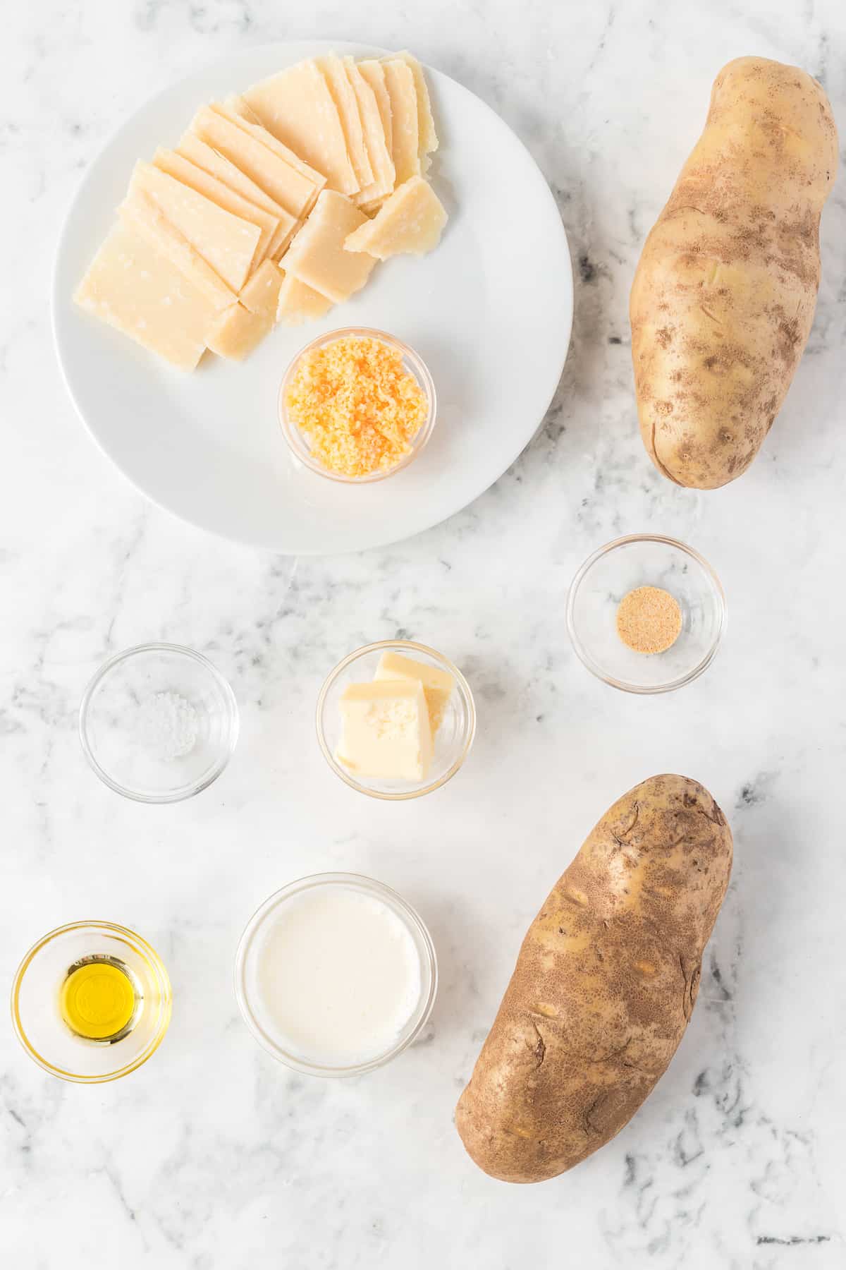 Ingredients for Scalloped Hasselback Potatoes