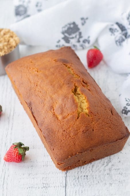 A pound cake made with brown sugar.