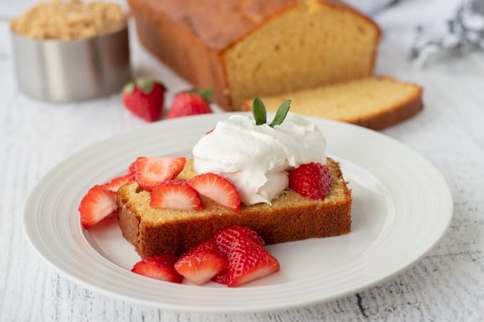 Pound Cake with brown sugar.