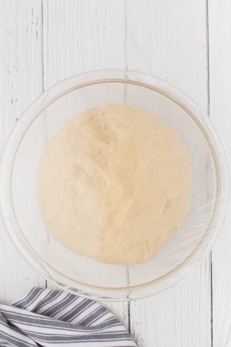 Dough proofing for dinner rolls.