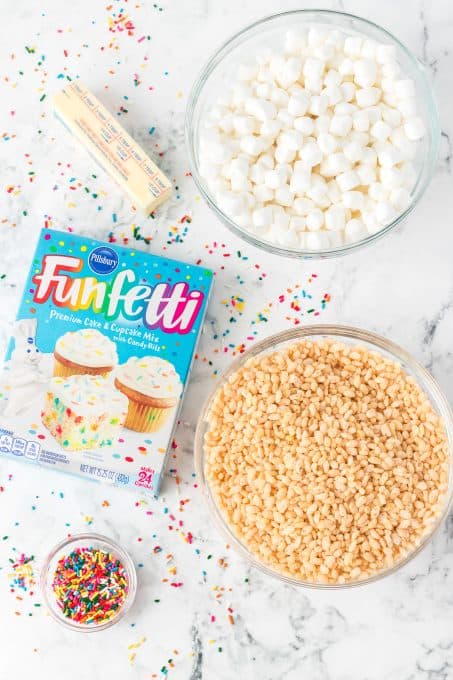 Ingredients for Cake Batter Rice Krispies