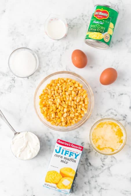 Ingredients for Corn Spoon Bread