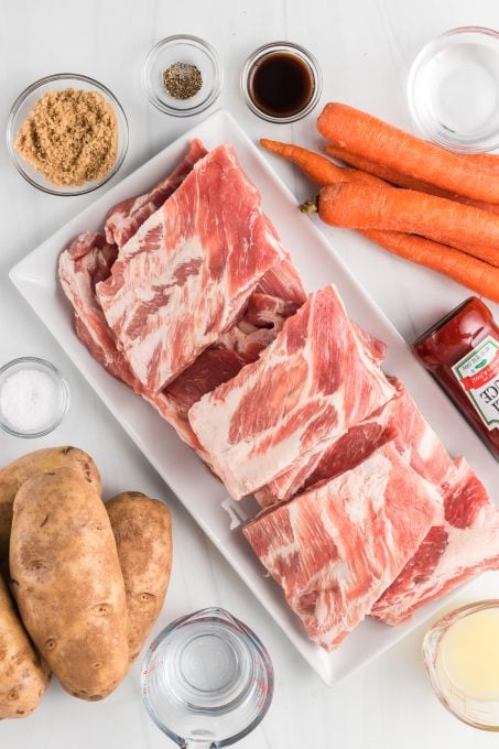 Crockpot Spare Ribs ingredients.
