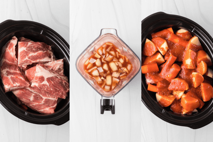 Process photos for Crockpot Spare Ribs