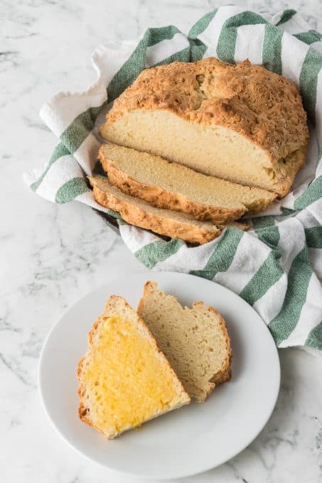 An easy loaf of bread with only four ingredients and no yeast.