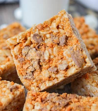 Butterfinger Rice Krispies Treats.