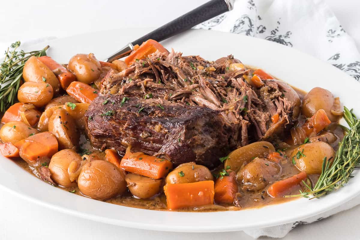 Crockpot Pot Roast with Carrots and Potatoes | 365 Days of Baking