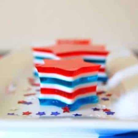 A red, white and blue Jell-o treat that's sure to be the talk of your holiday!