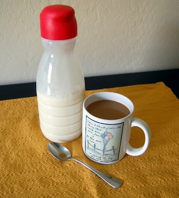 Homemade French Vanilla Coffee Creamer - coffee creamer you make at home. Less expensive, you know the ingredients and it's GOOD!