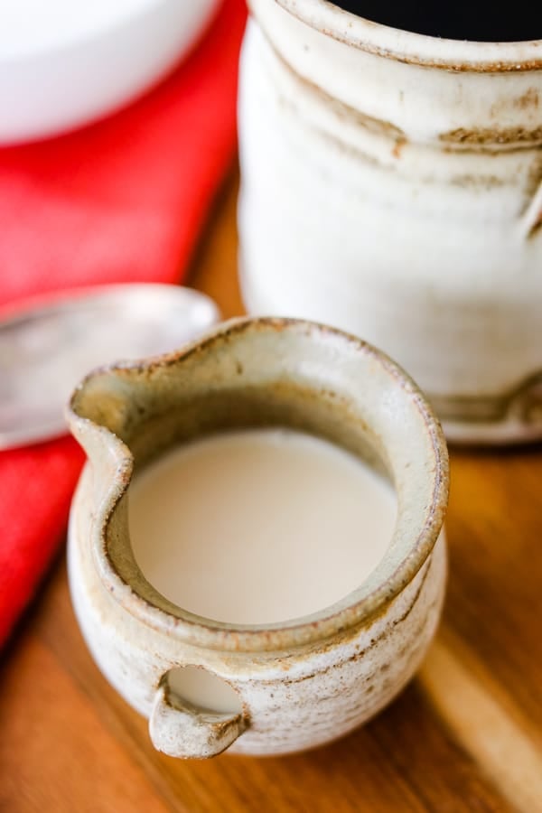 Homemade French Vanilla Coffee Creamer