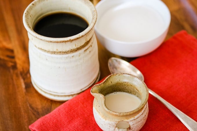 Homemade French Vanilla Coffee Creamer with your morning coffee. Homemade French Vanilla Coffee Creamer with your morning coffee.