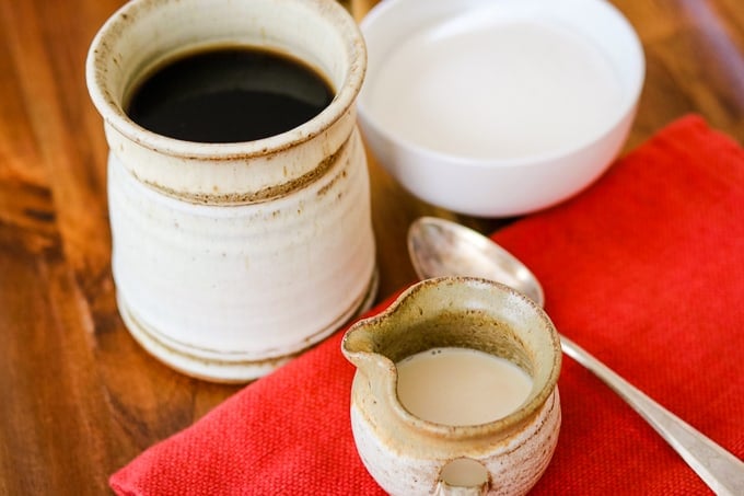 Homemade French Vanilla Coffee Creamer with your morning coffee.