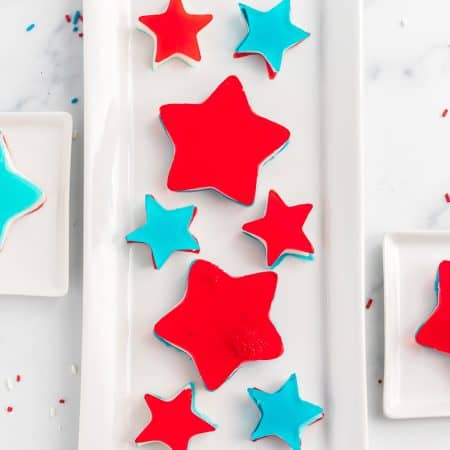 Red, White, and Blue Jello Stars