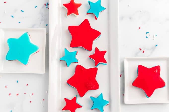 Red, White, and Blue Jello Stars