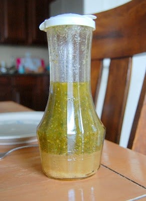 Homemade Italian Dressing - a blend of balsamic vinegar, water, olive oil and spices to save you money and enjoy your favorite salad dressing without running to the store!
