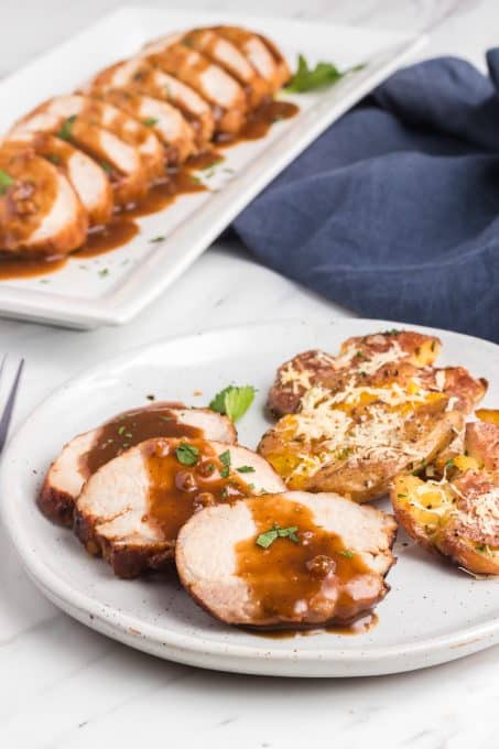 Pork Medallions with a Jack Daniel's sauce.