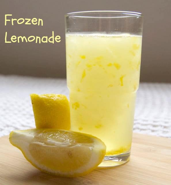 Frozen Lemonade - that summertime staple, lemonade, frozen to make for an extra-special drink!