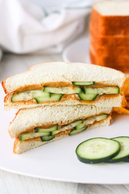 Peanut Butter Cucumber Sandwich