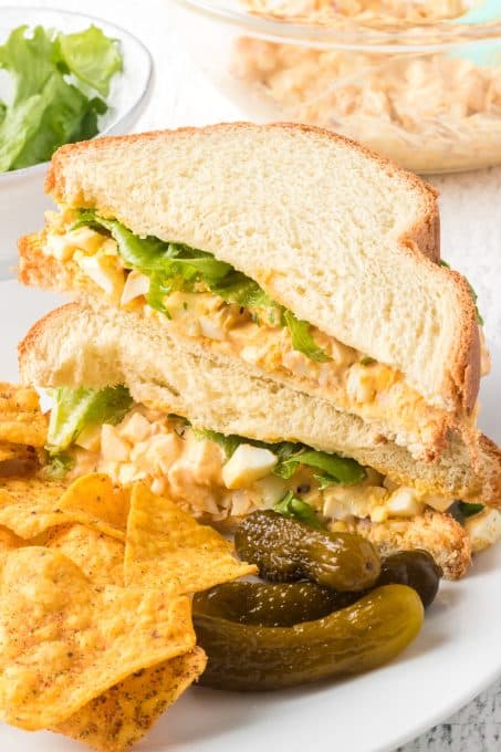 A sandwich made with Egg Salad.