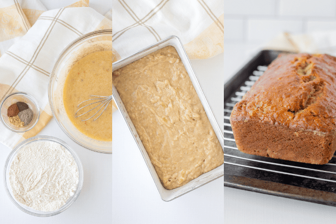 Chai Banana Bread Process Shots