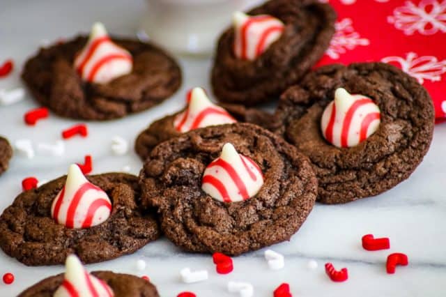 Double Chocolate Peppermint Kisses - 365 Days of Baking