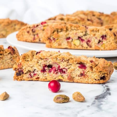 Cranberry Orange Pistachio Biscotti