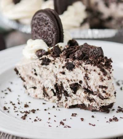 A no bake pie made with Oreos.
