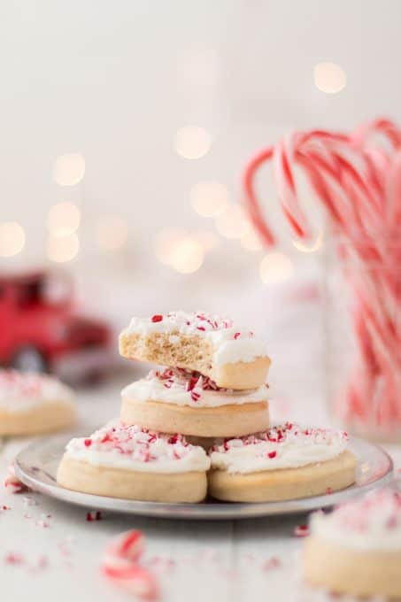 Peppermint Frosted Sugar Cookies