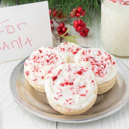 Peppermint Frosted Sugar Cookies