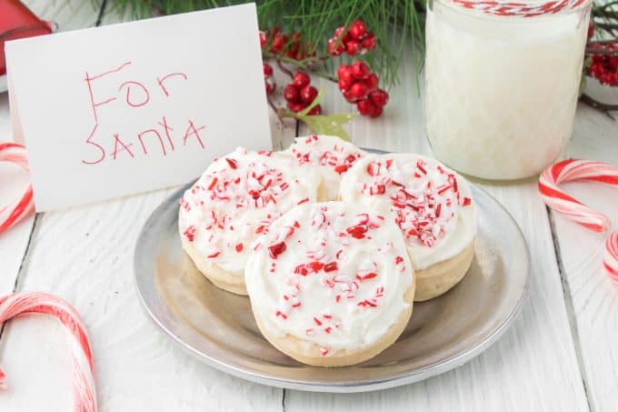 Peppermint Frosted Sugar Cookies 